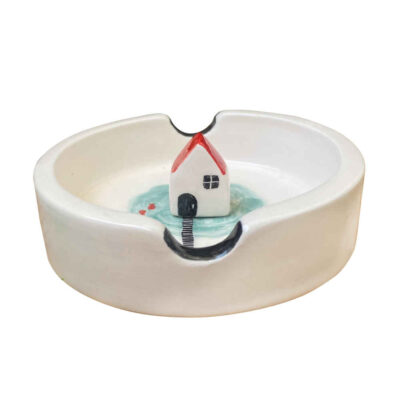 Handmade Ceramic Ashtray – Minimalist Hut Design