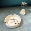 Persian Ceramic Ashtray – Handcrafted Calligraphy Design