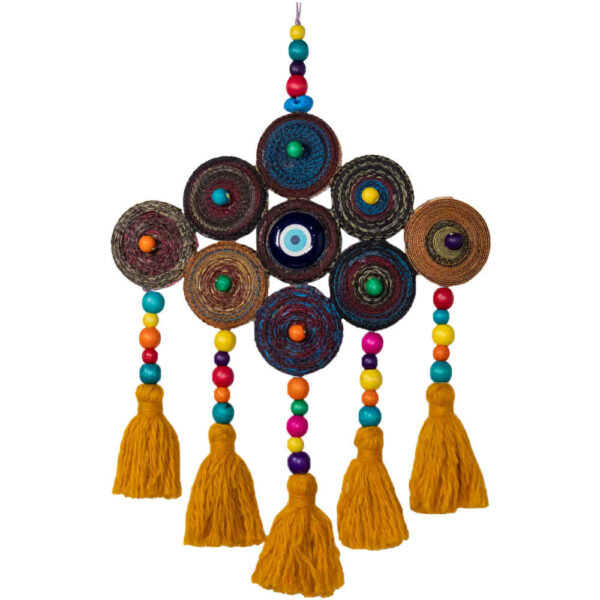 Handmade Evil Eye Wall Hanging Amulet Decor