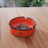 Persian Pottery Ashtray – Handmade Dot Art Design Goldar