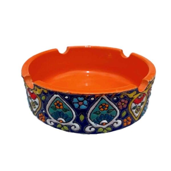 Persian Pottery Ashtray – Minakari Design Panah