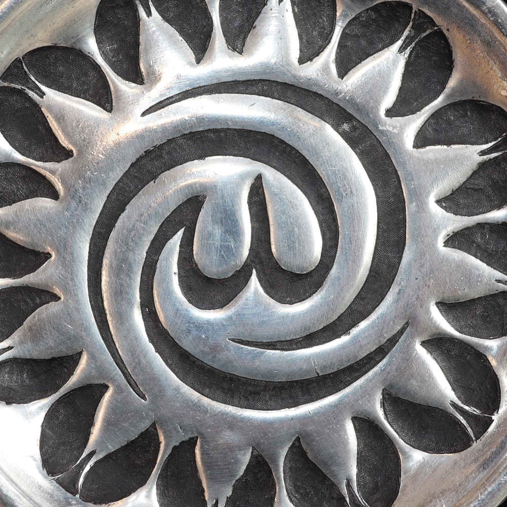 Framed Islamic Engraved Copper Art Khoda