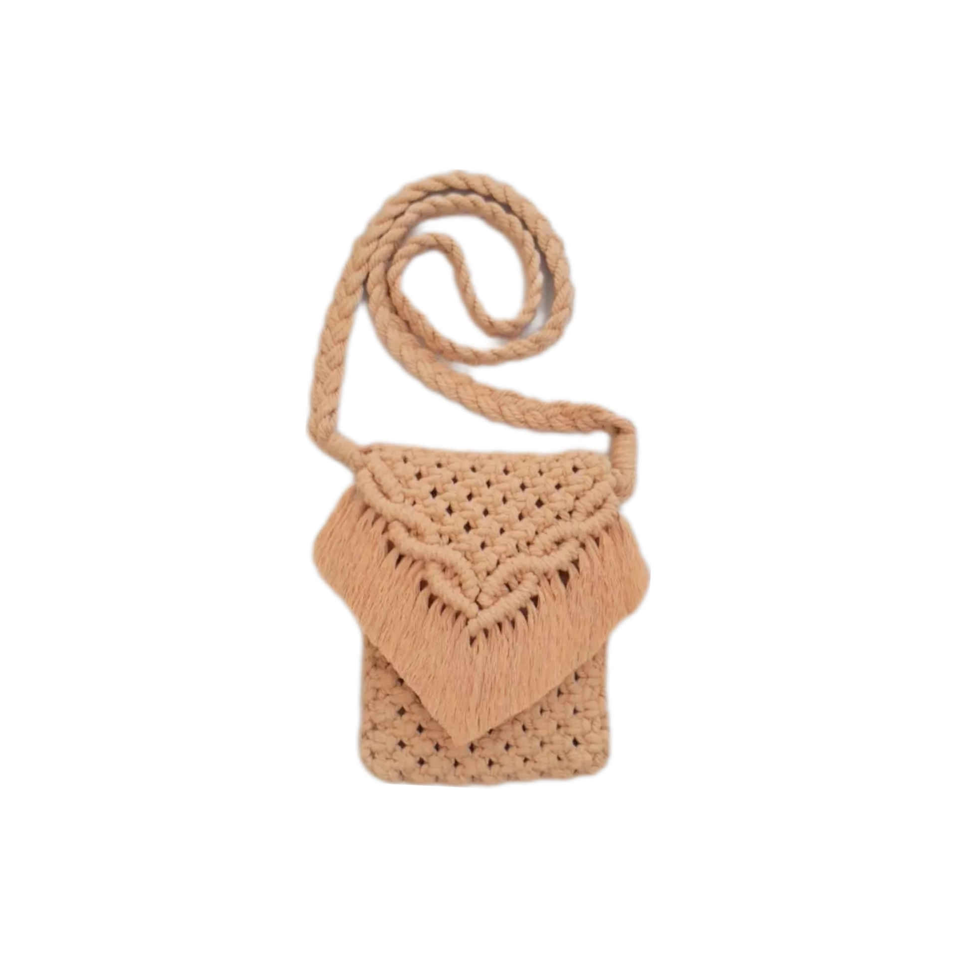 Macrame Crossbody Shoulder Bag Luxurious Handcrafted Sana