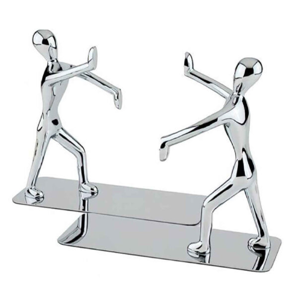 Human Figure Metal Sculpture Bookend – Suitable for Contemporary Interiors