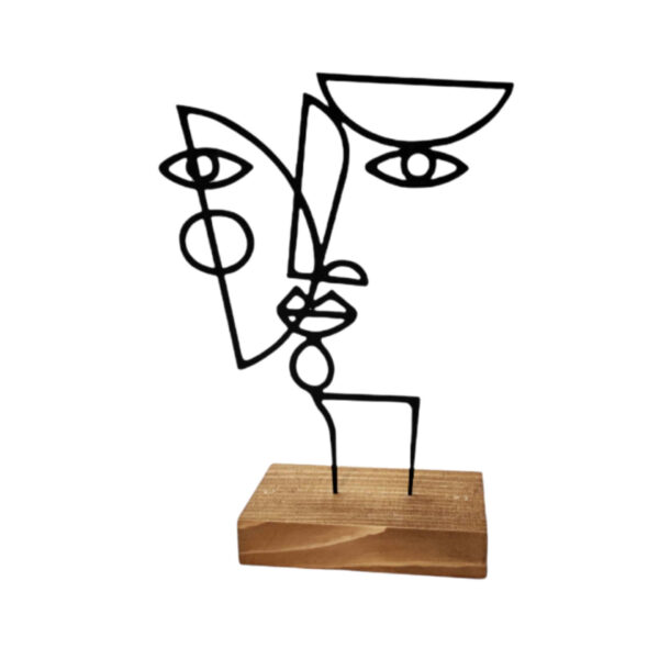 Metal Minimalist Figurine Artwork Sculpture Chehreh