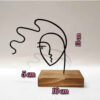 Metal Minimalist Figurine Artwork Sculpture Girl