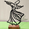 Metal Minimalist Figurine Artwork Sculpture Sama Dance