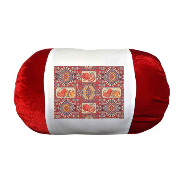 Persian Cylindrical Bolster Pillow in Velvet Fabric Glory