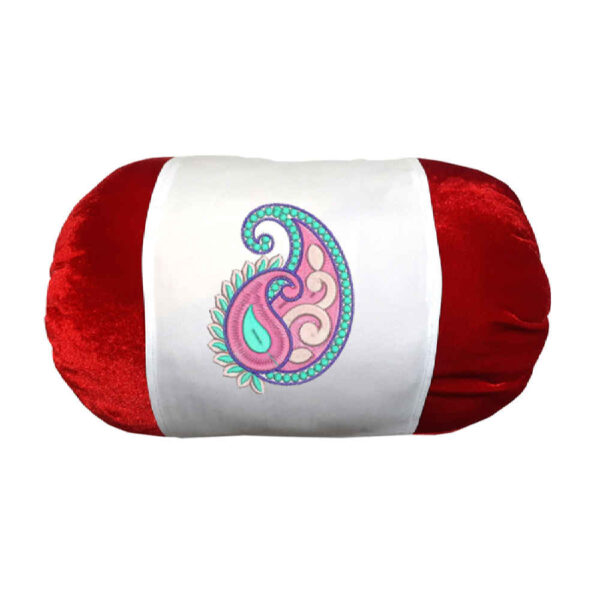 Persian Cylindrical Bolster Pillow in Velvet Fabric Angela