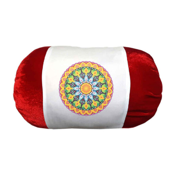 Persian Cylindrical Bolster Pillow in Velvet Fabric Sadaf