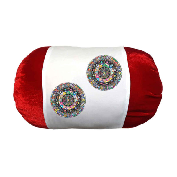 Persian Cylindrical Bolster Pillow in Velvet Fabric Negah