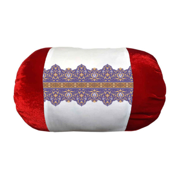 Persian Cylindrical Bolster Pillow in Velvet Fabric Shakiba