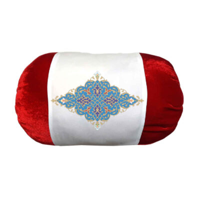 Persian Cylindrical Bolster Pillow in Velvet Fabric Sima
