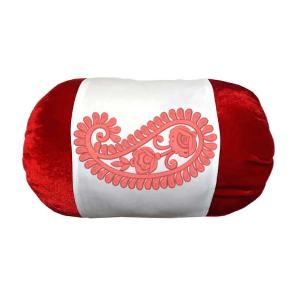Persian Cylindrical Bolster Pillow in Velvet Fabric Lana