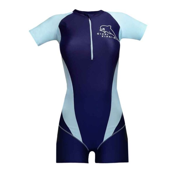 Plus Size Short Sleeve Women's Modest Swimsuit