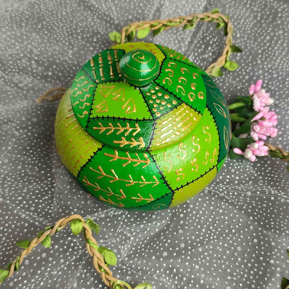 Handcrafted Persian Pottery Sugar Bowl with Lid – Artistic Chehel tekeh