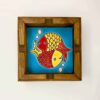 Persian Wooden Ashtray – Traditional Fish Tile Design