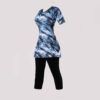 Two Piece Women's Short Sleeve Rash Guard Swimsuit