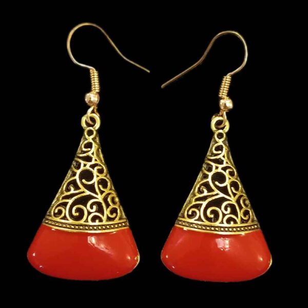 Dangle Metal Earrings with Traditional Style Farnoosh