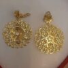 Dangle Metal Earrings with Traditional Style Shams