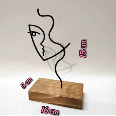 Metal Minimalist Figurine Artwork Sculpture Nice Girl