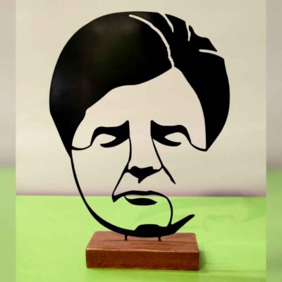 Metal Minimalist Figurine Artwork Sculpture Mohammad-Reza Shajarian