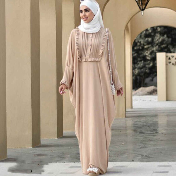 Traditional Butterfly Abaya for Women – Soft Cotton Fabric