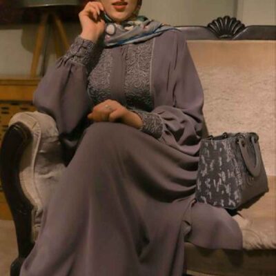 Stylish Butterfly Abaya for Muslim Women – Black Crepe Fabric