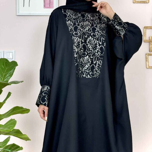 Black Women's Crepe Abaya