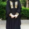 Traditional Abaya for Muslim Women with Soft Black Crepe Fabric
