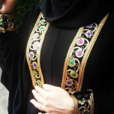 Traditional Abaya for Muslim Women with Soft Black Crepe Fabric