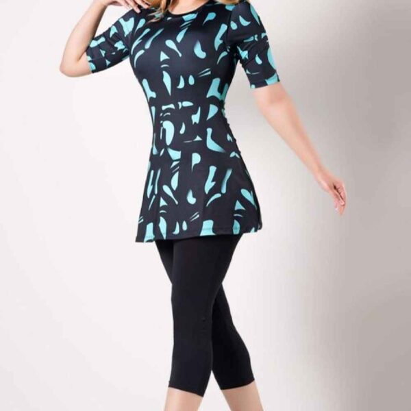 Women's Short Sleeve Burkini Swimwear Model Safa