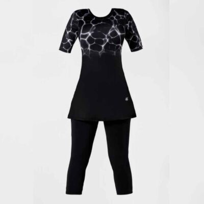 Women’s Short Sleeve Modest Swimsuit Model Rima
