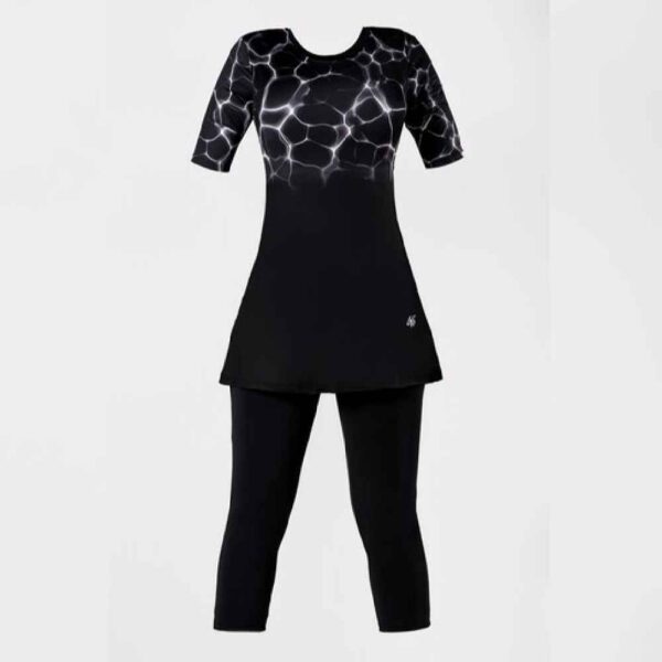 Women's Short Sleeve Modest Swimsuit Model Rima