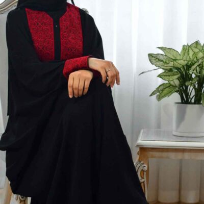 Traditional Butterfly Abaya for Women – Embroidered with Soft Fabric