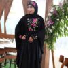 Stylish Butterfly Abaya for Muslim Women – Soft Black Crepe Fabric