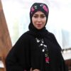 Stylish Butterfly Abaya for Muslim Women – Soft Black Crepe Fabric