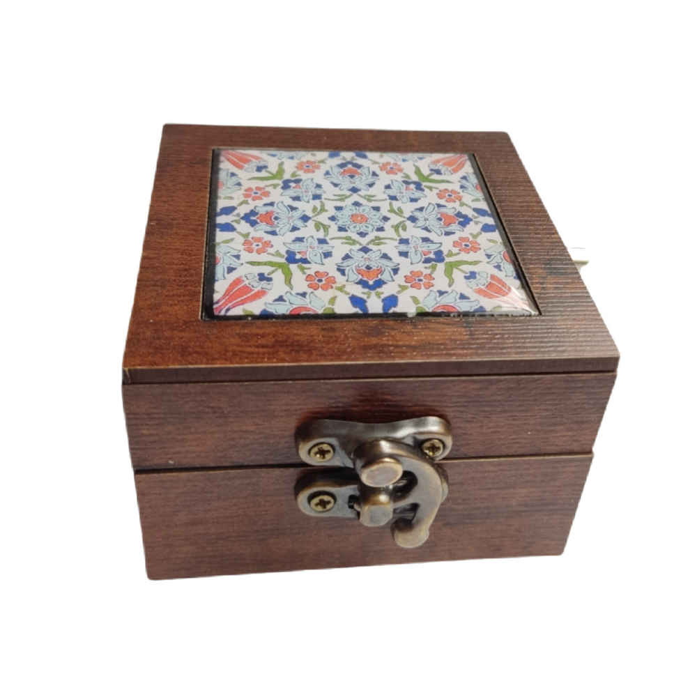 Handcrank Wooden Musical Box Model Sepehr
