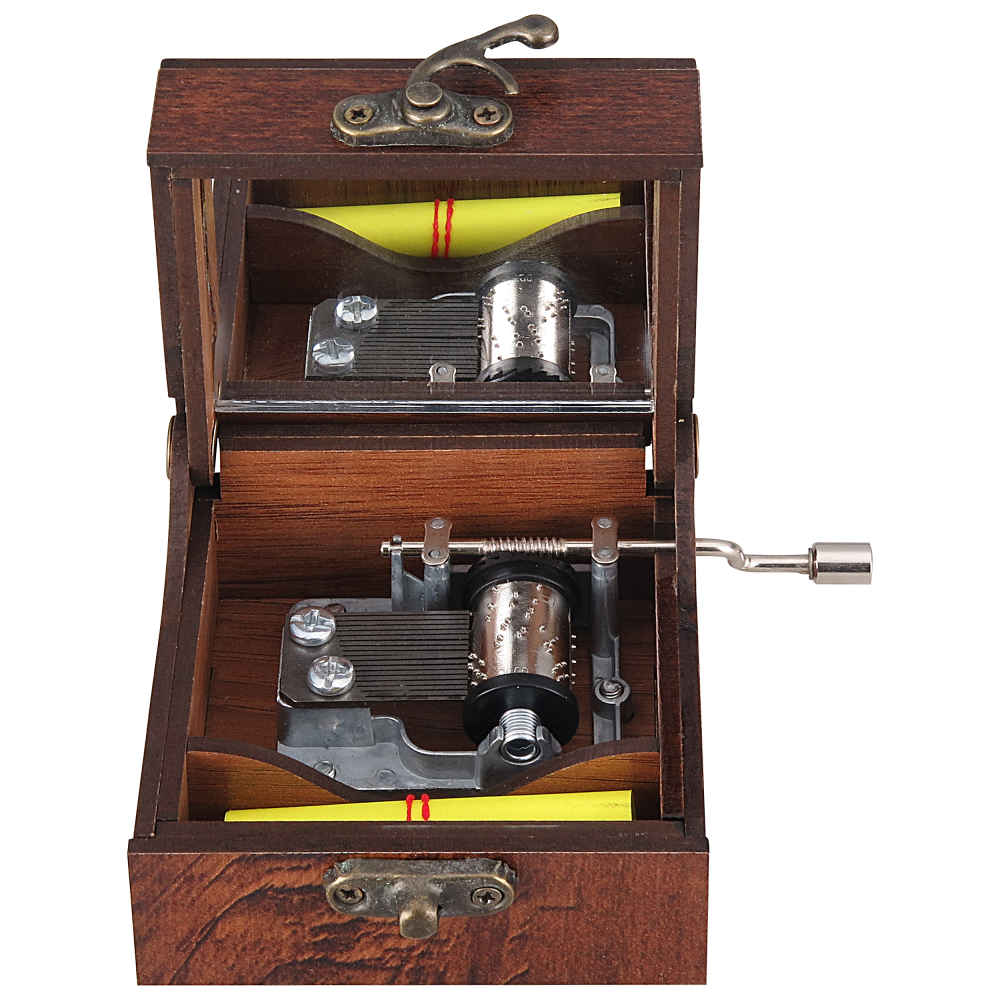 Handcrank Wooden Musical Box Model Molana