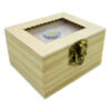 Handcrank Wooden Musical Box Model Flower