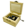 Handcrank Wooden Musical Box Model Flower