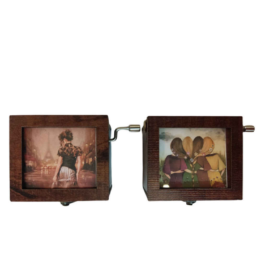 Handcrank Wooden Musical Box Model Melody - ShopiPersia