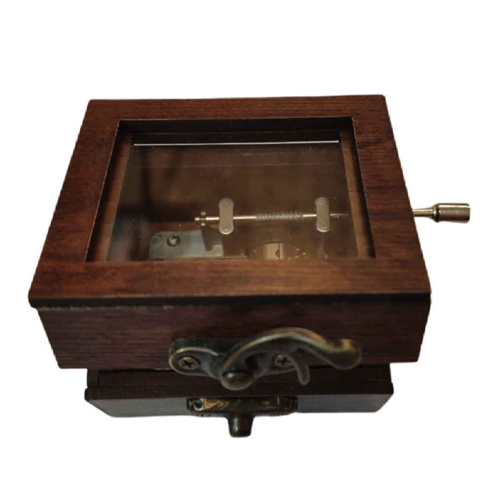 Handcrank Wooden Musical Box Model Melody