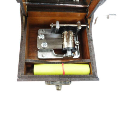 Handcrank Wooden Musical Box Model Hedyeh