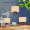 Accent Wooden Table Lamp Handcrafted Diana