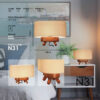 Accent Wooden Table Lamp Handcrafted Nasrin