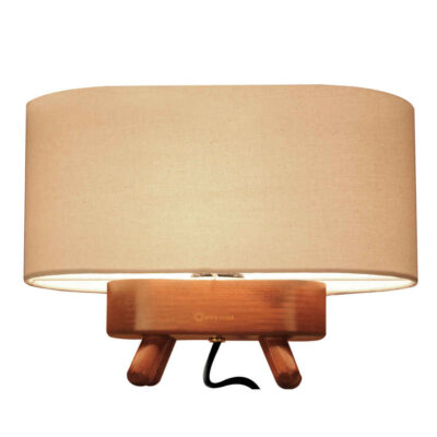 Accent Wooden Table Lamp Handcrafted Nasrin