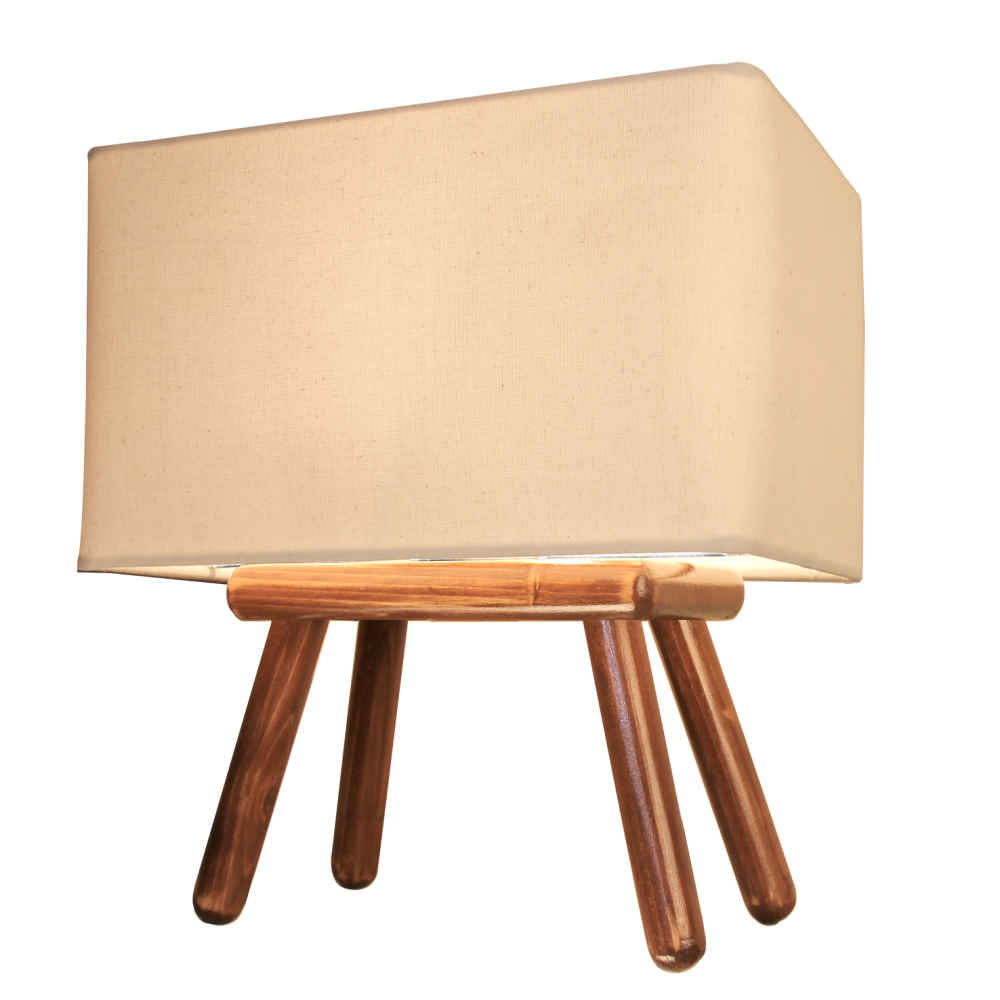 Accent Wooden Table Lamp Handcrafted Nastaran