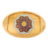 Wooden Tea Serving Tray – Tazhib Design | Ideal for Tea, Coffee & Snacks
