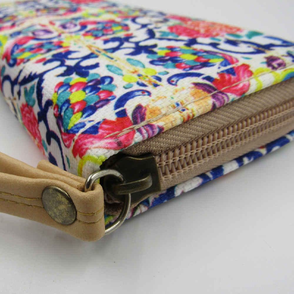 Fabric Wallet for Women with Persian Art-Inspired Toranj Pattern